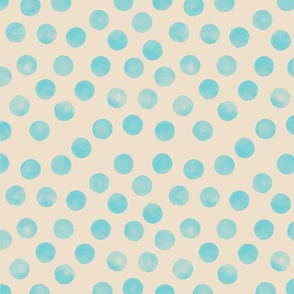 medium dots teal biege background