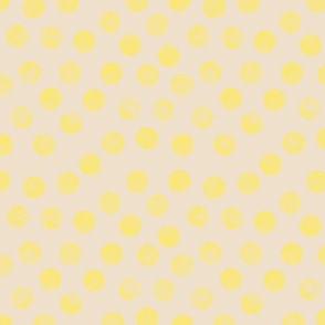 medium dots yellow biege background