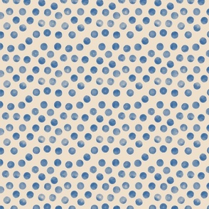 small dots  blue biege background