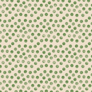small dots  green biege background