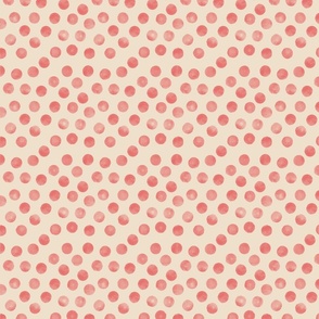 small dots red biege background
