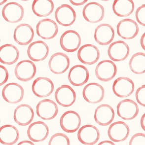 small pink circles cream background