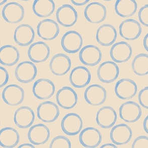 small blue Circles biege background