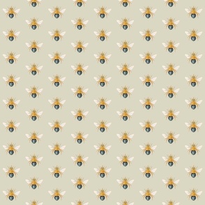 Blue Banded Bee Beige background