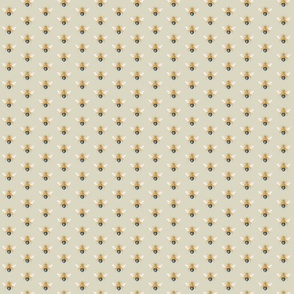 Blue Banded Bee beige background - small scale