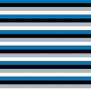 The White the Black the Grey and the Blue - Mini Stripes - Horizontal - 1in x 1in
