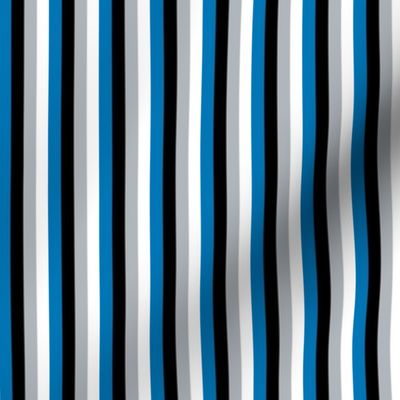 The White the Black the Grey and the Blue: Mini Stripes - Vertical - 1in x 1in