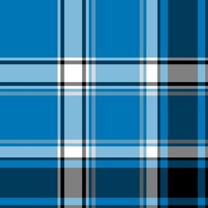 The White the Black the Grey and the Blue: Blended Plaid - 12in x 12in - LARGE