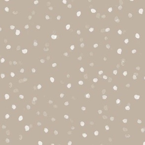 Taupe Confetti Painted Dots