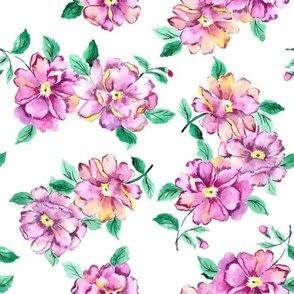 Painted floral Peony Flower Garden