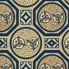 geometric Roman mosaic at the museum 6” repeat