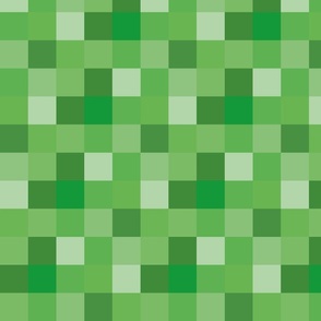Mine Craft Checkered Green MEDIUM