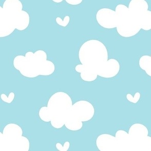 kawaii, Cute, adorable blue clouds!