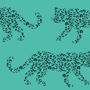 Leopard Parade - Botanical Green / Florida Keys - Large Scale