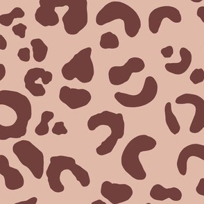 Leopard Spots - Villa Tan / Sable Red Brown - Large Scale