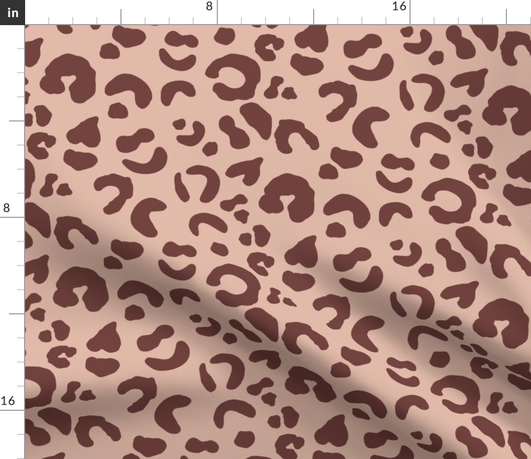 Leopard Spots - Villa Tan / Sable Red Brown - Large Scale