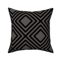 ART DECO NESTED SQUARES - BLACK ON WARM CONCRETE