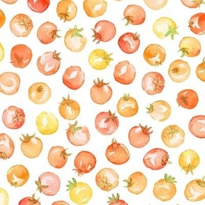 Watercolor Cherry Tomatoes in Varied Colors - Scatter - ELH