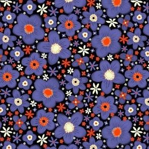 purple and red floral