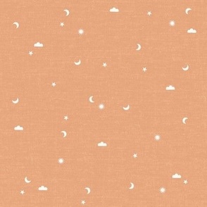 Moon Stars Clouds  Mini Micro Caramel_Iveta Abolina