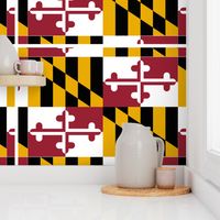 Maryland Flag with Short Border Repeat Pattern