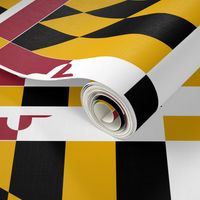 Maryland Flag with Short Border Repeat Pattern