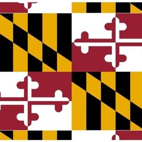 Maryland Flag with Short Border Repeat Pattern