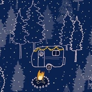 Winter Woodland Camping - Camper