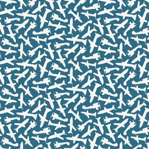 Ditsy Airplanes on Navy Blue