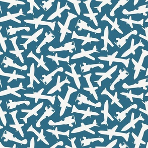Ditsy Airplanes on Navy Blue (large)