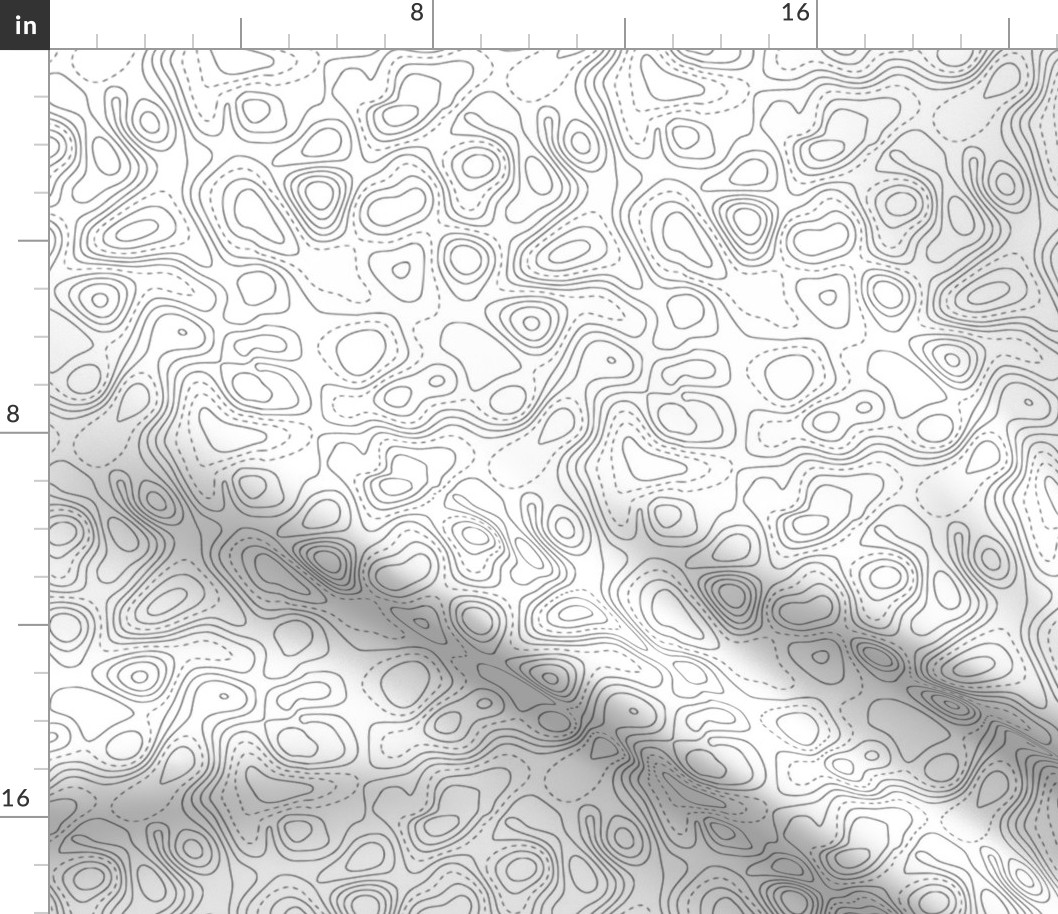 Land Topography White