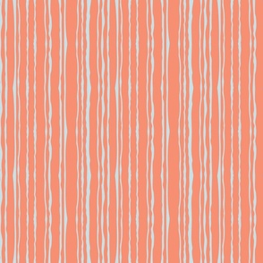 Light Blue Stripes {peach} ~ large