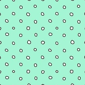 Mint Dots spots circles