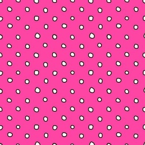 Hot Pink dots spots circles