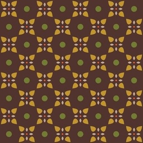 Petals and Dots - Brown