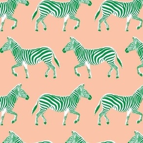 EMILY zebra dance - peach and viper green