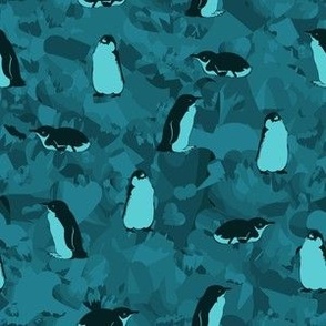 penguins on marble background_01_prussian blue