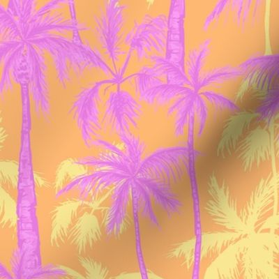 Palm Trees - Pink and Orange 