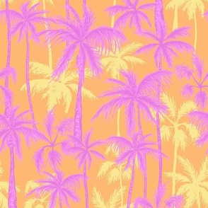 Palm Trees - Pink and Orange 