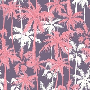 Palm Trees - Purple and Blush