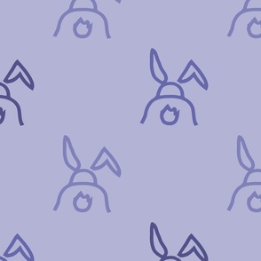 Little Easter Bunnys  in purple -xl