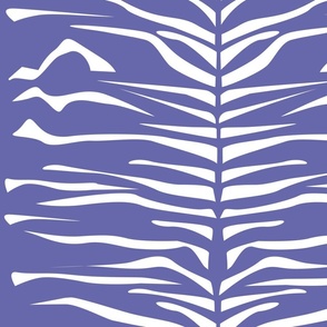 Tigerpattern in white on purple -xl