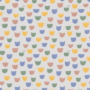 (small) Sprinkle cats - cute cats on a grey background