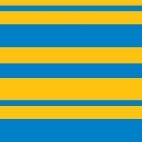 The Blue the Yellow and the White: Bold Stripes - Horizontal