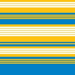 The Blue the Yellow and the White: Bold Stripes No 2 - Horizontal