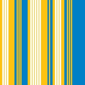 The Blue the Yellow and the White: Bold Stripes No 2 - Vertical