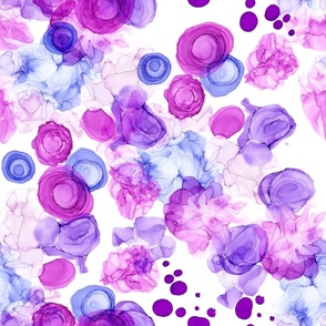 alcohol ink lavender floral