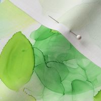 abstract alcohol ink leaves