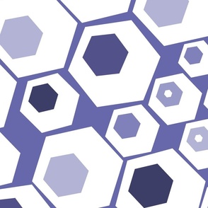 Hexagons in purple -xl