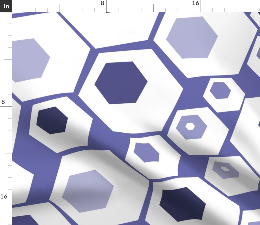 Hexagons in purple -xl